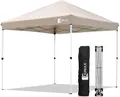Sunula Pavillon 3x3 Wasserdicht Stabil Winterfest, Faltpavillon 3x3m mit Verdickten Röhren, Partyzelt Pavillion Klappbar für Camping Festival Party, Khaki