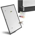 Fliegengitter Mit Alu-rahmen – Insektenschutz Für Fenster Zum Einhängen – Insektenschutzgitter Uv-beständig 120 X 140 Cm Grau - Juskys