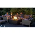 Mania Feuertisch 19,5 Kw Rechteckig Groß 107x80x46 Cm Beton-optik Schwarz - Happy Cocooning