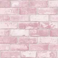 Realistisch Ziegel Wand Zeitgenössisch Glitzer Tapete Von Debona - Pink 9806
