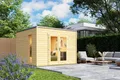 Gartenhaus Holz 28mm PALERMO 1 300x300cm 28mm Wände Doppeltür und Fenster