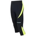 Airtracks Lauftights Laufhose 3/4 Lang Pro (Sporthose mit Kompressionswirkung, & Quick Dry Funktion) » S M L XL XXL XXXL « schwarz XXXL