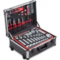 Meister Werkzeugkoffer Trolley 8971440, 156-teilig, im Aluminium Klapptrolley