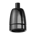 ledscom.de E27 Fassung, Porzellan, schwarz, 230V AC, max. 300W