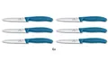 6x VICTORINOX Schweiz Tomatenmesser Allzweckmesser Gemüsemesser BLAU NEU