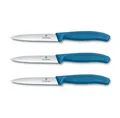 3er Set Victorinox Schweiz Tomatenmesser Küchenmesser Brötchenmesser BLAU
