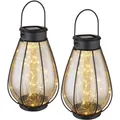 LUXUS GARTENLATERNEN 2er SET SOLAR LATERNE STEHEND HÄNGEND SOLARLAMPE 159475305