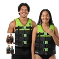 MESLE Schwimmweste H210, 2XS-4XL, Schwimmhilfe für Erwachsene & Kinder, Leichte 50N Auftriebsweste Herren & Damen, Prallschutzweste für Jetski, SUP, Wasserski, Kajak, Wakeboard
