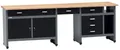 KÜPPER Werkbank 12280, 240x84x60 cm, 2 Türen, 6 Schubladen, 300 kg Traglast, 240x60x84 cm (BxHxT)