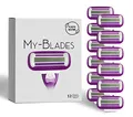 Rasierklingen kompatibel mit Gillette Venus, Plastikneutral Swirl und Smooth, 12 Ersatzklingen Damen mit 4-fach Klinge