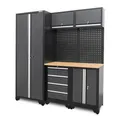 Weber Werkstatt Schranksystem Serie 450 8-teilig grau Werkzeugwand Werkstattwand