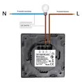 Maclean Interrupteur double mural tactile MCE704 (Noir) (MCE704)