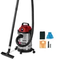 Einhell Nass-Trockensauger TC-VC 2045 S (900 W, 180 mbar Saugleistung, 20 L Edelstahlbehälter, Rollen, Zubehörhalterung, inkl. div. Filter und Düsen)