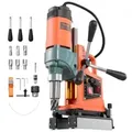 VEVOR Magnetbohrmaschine 1400 W 50 mm Bohrdurchmesser umkehrbare Richtung, Magnetbohrer mit 6 Kernbohrern für Metalloberflächen, elektrische Kernboh