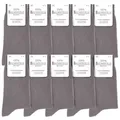 OCCULTO Businesssocken Herren 100% Baumwollsocken 10-20er Pack (Modell: Ingo) (10-Paar) grau 39-42