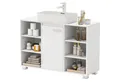 VASAGLE Waschbeckenunterschrank Unterschrank Badezimmerschrank Badschrank mit verstellbaren Ablagen, 30 x 90 x 60 cm, mit Füßen