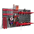 botle Lagersystem Wandregal 78x39 cm, Werkzeughalterungen, Schüttenregal Sichtlagerkästen, Extra Starke Wandplatten, Regal Erweiterbar, Werkstattregal Lagerregal Werkstattwandregal Steckregal