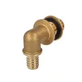 tecuro Tankdurchführung 90° für Regentonnen & Zisternen 3-teilig AG 1 Zoll x Tülle Ø 25 mm Messing blank schwere Ausführung 48118