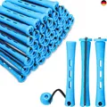 60 Stück Kleine Dauerwellen Wickler,0.35 Zoll Dauerwellen Set Komplett, Blau 