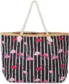 styleBREAKER Strandtasche Strandtasche mit Streifen und Flamingos (1-tlg)