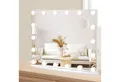 COSTWAY LED-Lichtspiegel, Hollywood Schminkspiegel 18 LED 3X Vergrößerung