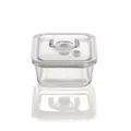 CASO VacuBoxx EL - eckig 1000ml - extrem stabile Vakuumbehälter aus Borosilikatglas, BPA-Frei, hitzebeständig, spülmaschinenfest, gefriergeeignet, geschmacksneutral, genaue Datumseinstellung