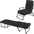 Linder Exclusiv Klappliege 2in1 Schwarz/Schwarz