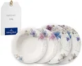 Villeroy & Boch - Mariefleur Gris Dinner-Set Bunt, Spülmaschinenfest, Mikrowellensicher, Geschirrset 6 Personen, Geschirr Set, Tafelservice, Essgeschirr, Flache Teller, Kombiservice, Premium Porzellan