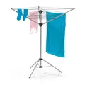 EASYmaxx Wäscheständer Platzwunder, Wäschespinne Wäsche aufhängen Trocknen In-& Outdoor höhenverstellbar, Anthrazit/Grau