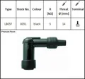 NGK 8051 LB05F Zündkerzenstecker 14 mm Kerzen schwarz