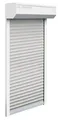 Schellenberg Vorbaurollladen-Set, 115 x 140 cm, 45°-Rollladenkasten, weiß/grau