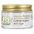 LÉA NATURE SO BIO étic| Leichte Anti-Aging-Tagescreme – wertvoller Argan | glättet, belebt und strafft die Haut | Bio-Arganöl | Hyaluronsäure | 99% natürlichen Ursprungs | Made in France | 50 ml