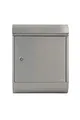 MEFA Briefkasten Topaz 844 mit Zeitungsrolle (Farbe Edelstahl, mit Sicherheitsschloss, Größe 430x340x150 mm) 844020M
