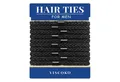 LuxusKollektion Haargummi Herren-Haargummis Schwarz Nylon, 10er Pack - Stilvolles