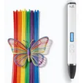 Filapen 3D-Stift FP-04 Pro Set, weiß, mit Halterung, Kabel, Schablonen & 25m Filamente, kindersicher