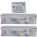 Wella Illumina 2 x 60 ml 9/19 lichtblond asch cendre Set