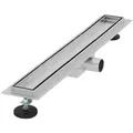 LuxeBath Duschrinne, Silber, Metall, Rechteckig, 13.9x7.8x64 cm, Badezimmer, Baden & Duschen, Duschtasse