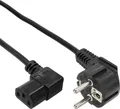 InLine Netzkabel - Schutzkontakt gew. auf Kaltgerätest. C13 rechts abgew. - 5m