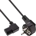 INLINE Netzkabel, Schutzkontakt gew, auf Kaltgerätest, C13 rechts abgew,, 5m