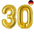 Geburtstag zahlen luftballon 30 jahre | Folienballon Gold- Folienballon in