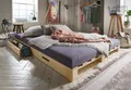 Palettenbett mit Schubkästen 140x200cm 'Finja' Kiefer massiv unbehandelt NEU OVP