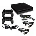 PS4 Konsole Slim CUH-2016A 500 GB schwarz #44 mit 2 Controller und allen Kabeln