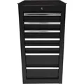 Werkzeugschrank schwarz, schmal, 7 Schubladen