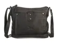 Sansibar Umhängetasche Echt Leder Damen 019710 Vintage Crossbody, Handtasche für Smartphone, Messenger Bag, Umhänger mit Magnetverschluss, Nieten, Sattlernähte