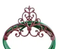 Gartenschlauchhalter Gusseisen Lilie Wandhalterung Schlauchhalter braun TG121