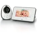 Alecto Video-Babyphone DVM-150, 1-tlg., 300m Signal, 5" Farbdisplay mit Temp,- Nachtansicht, bis zu 4 Kameras weiß