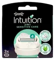 Wilkinson Sword Intuition Sensitive Care, Ersatz-Rasierklingen für Frauen, 4 Stück