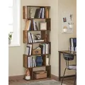 VASAGLE Bücherregal mit 6 Ebenen Vintage 70 x 24 x 190,5 cm aus Holz Standregal - Braun/Schwarz