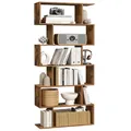 VASAGLE Bücherregal, Regal mit 6 Ebenen, 24 x 70 x 191,6 cm, Standregal, Büroregal, freistehend, Dekoregal, zur Präsentation, modern, für Wohnzimmer, Schlafzimmer, Büro, vintagebraun LBC61BX