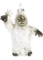BRUBAKER Yeti Weihnachtskugel aus Glas - Handbemalt und Mundgeblasen - Christbaumschmuck Lustig - Schneeungeheuer Schneemonster Figur Weihnachtsdeko Anhänger - Deko Baumkugel Weiß